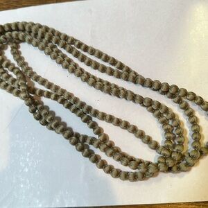 Silk vintage long beaded necklace strand